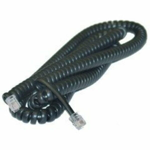 Swe-Tech 3C Telephone Handset Cord Voice, 4P4C RJ22 male to RJ22 male, blk, Coil, Reverse, 25ft. 50 inches coiled FWT8104-54125BK